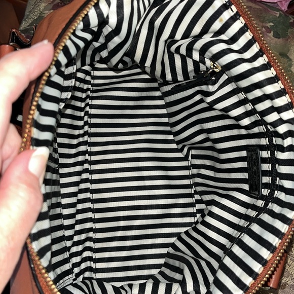 Kate Spade Satchel/Crossbody/shoulder bag turn lock Brown leather amazing cond - Picture 10 of 17